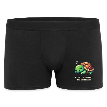 Fast Travel Disabled | Turtle - Men's Boxer Shorts - black - Front