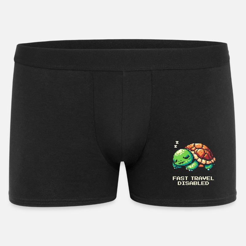Voyage rapide désactivé | Tortue - Boxer Homme - noir