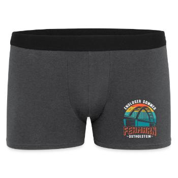 Ostsee FEHMARN ENDLOSER SOMMER OSTHOLSTEIN Lustig - Männer Boxer Shorts - Anthrazit - Vorne