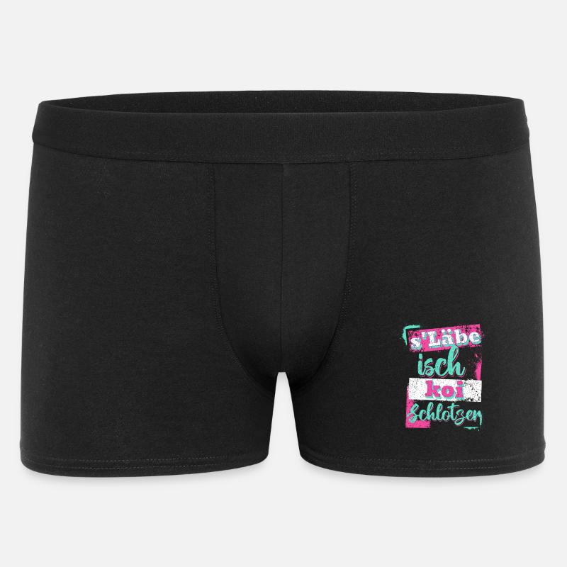 S'lebe isch koi Schlotzer - Männer Boxer Shorts - Schwarz