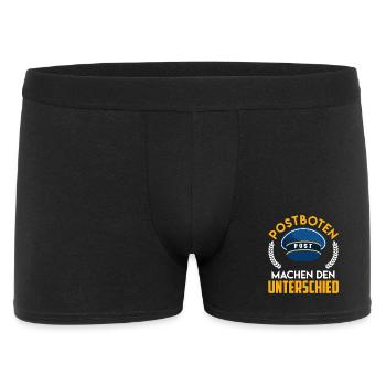 POSTBOTEN MACHEN DEN UNTERSCHIED Lustiges - Männer Boxer Shorts - Schwarz - Vorne