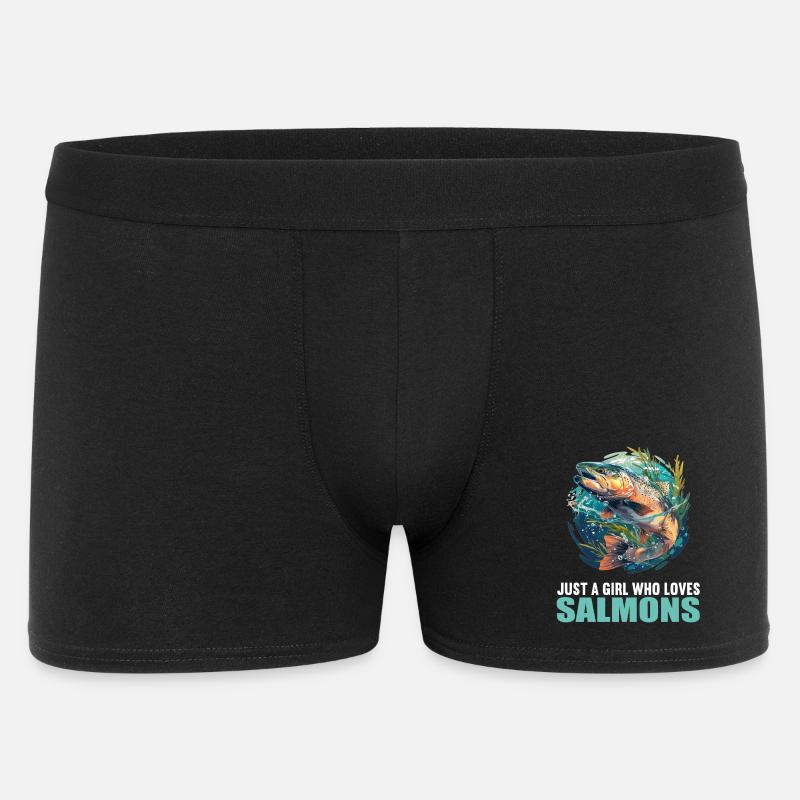 Lachse Lachs - Männer Boxer Shorts - Schwarz