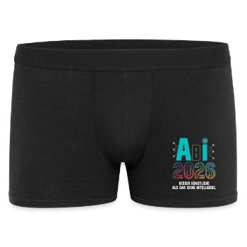 Abitur 2026 - KI AI Spruch Abi 2026 - Abitur motto - Men's Boxer Shorts - black - Front