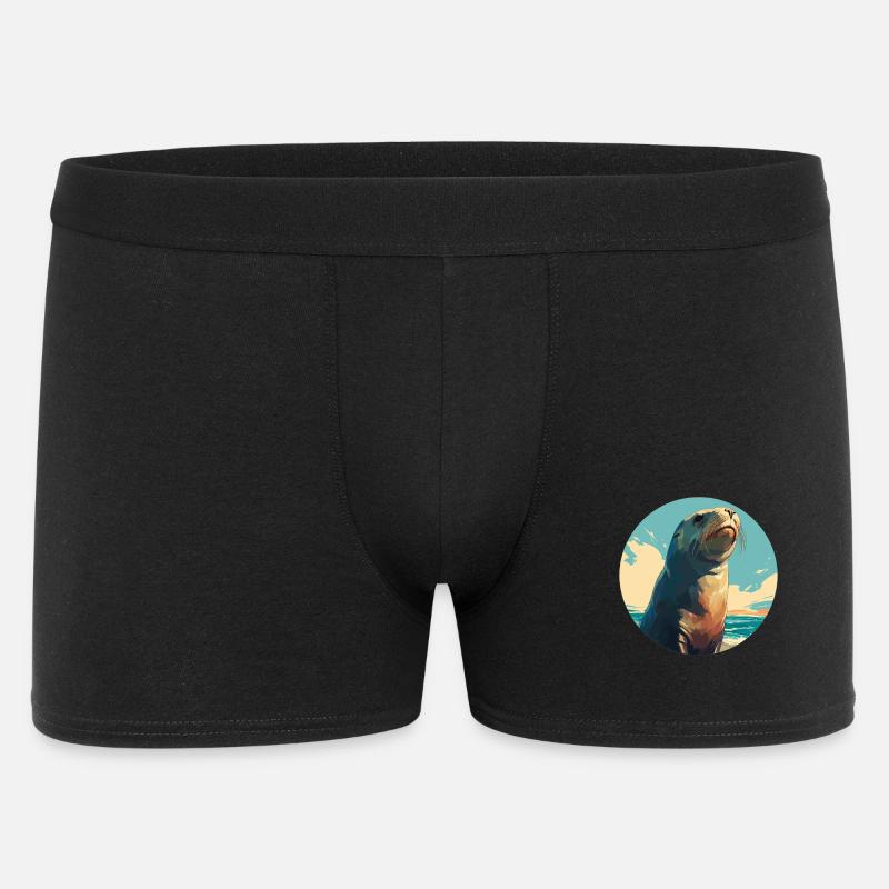Seelöwen Seelöwe - Männer Boxer Shorts - Schwarz