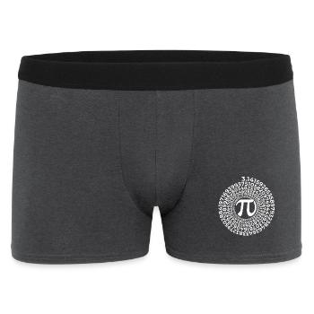 Symbole Pi avec spirale de nombres | Numéro de district 3.1415 - Boxer Homme - charbon - Devant
