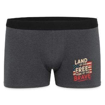 Land of the Free - USA Vintage Flag - Men's Boxer Shorts - charcoal grey - Front