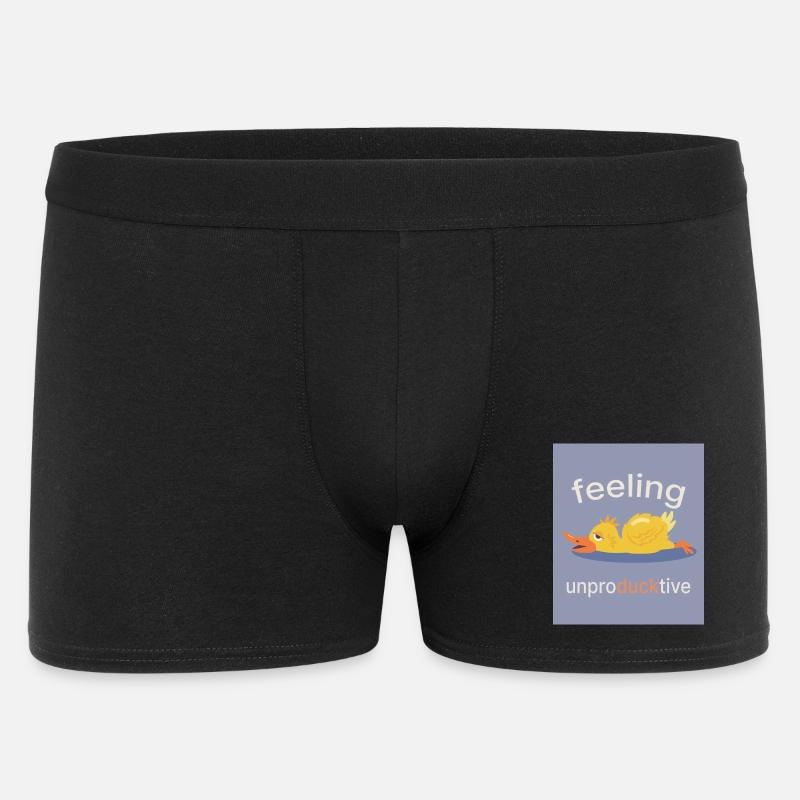 Feeling Unproducktive – Duck Mood - Männer Boxer Shorts - Schwarz