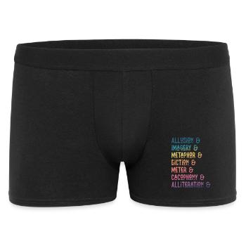 Literarische Mittel Regenbogenmontage - Männer Boxer Shorts - Schwarz - Vorne