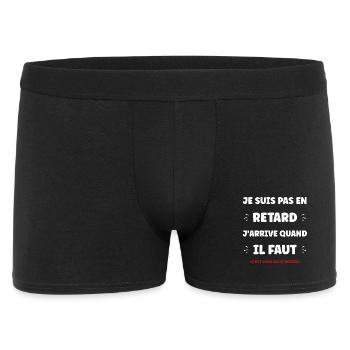 Not late: timing humor - Men's Boxer Shorts - black - Front