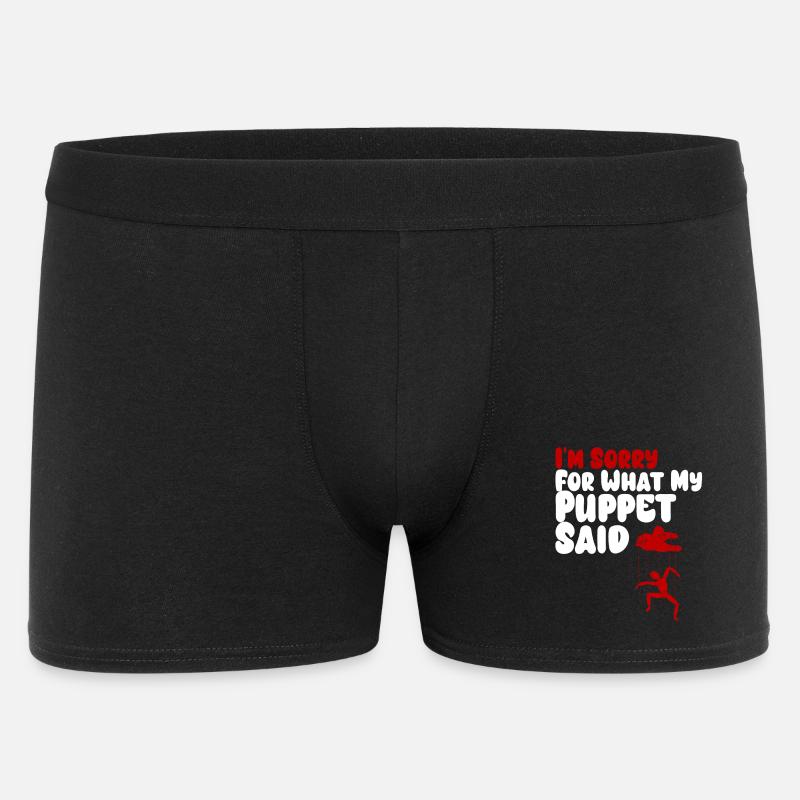 Puppet Confession on Strings - Men's Boxer Shorts - black