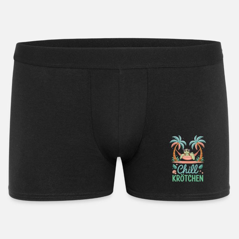 Chill Toad Cool Turtle In Hammock - Men's Boxer Shorts - black