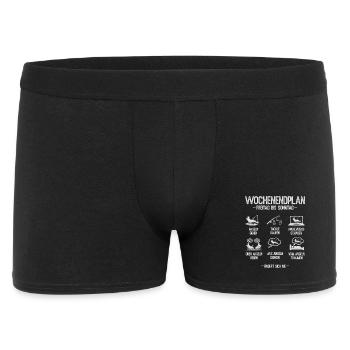 Fishing Gift Man Angler Weekend Schedule - Men's Boxer Shorts - black - Front