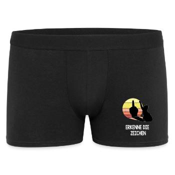 Waving Cat Shadow Cats Recognize the Signs Retro - Men's Boxer Shorts - black - Front