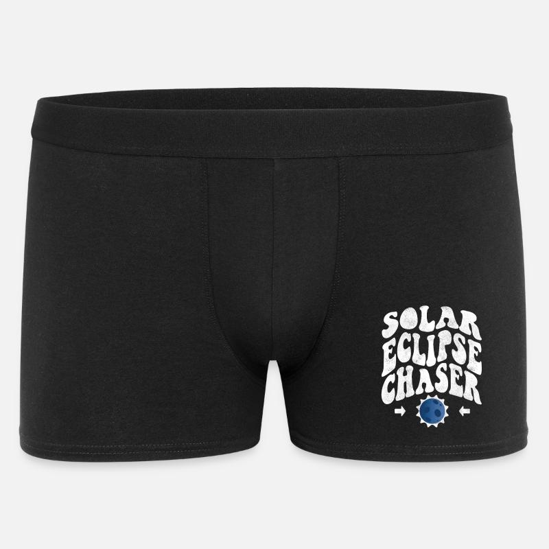 Solar eclipse chaser white - Men's Boxer Shorts - black