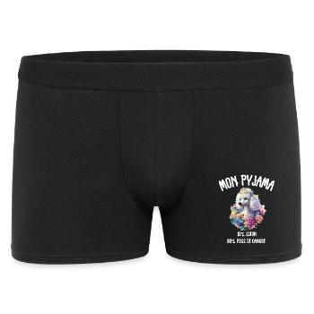 Pyjama Chien Caniche Humour - Boxer Homme - noir - Devant