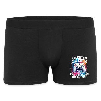 Gamer gaming enthusiast video games console funny - Men's Boxer Shorts - black - Front
