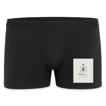 Shut up – Volume Zero Minimal Design - Men's Boxer Shorts - black - Front