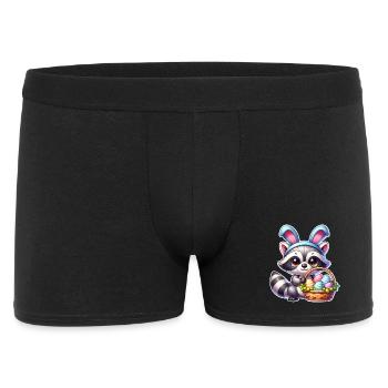 Ostern Waschbär - Männer Boxer Shorts - Schwarz - Vorne