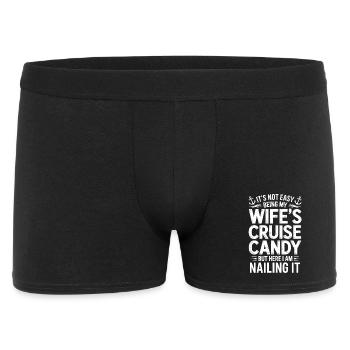 Femme qui dit, épouses Drôle de cadeau drôle d’épouse - Boxer Homme - noir - Devant