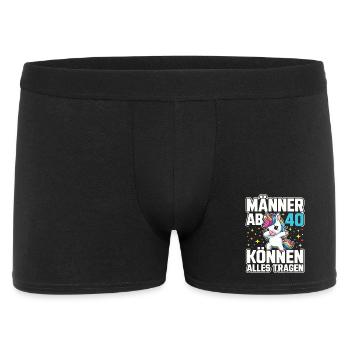 40th Birthday 40s 40th 40th Year Old Unicorn - Men's Boxer Shorts - black - Front