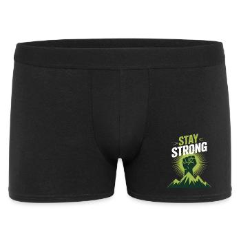 Stay Strong - Power Faust Mountains Design - Men's Boxer Shorts - black - Front