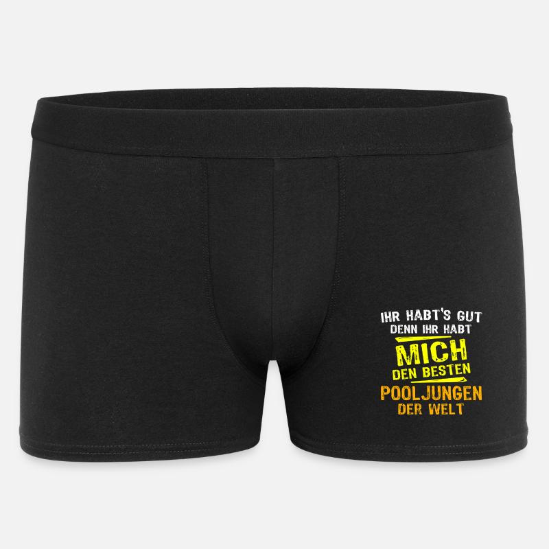 Pooljunge Geschenk - Männer Boxer Shorts - Schwarz