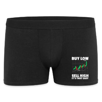 Buy low sell high Stock Market Stock Market Trader - Men's Boxer Shorts - black - Front