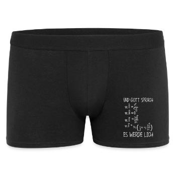 And God said it would become a mathematician - Men's Boxer Shorts - black - Front