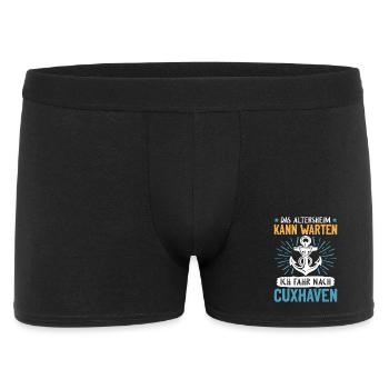 Papi MAISON DE RETRAITE PEUT ATTENDRE, JE VAIS - Boxer Homme - noir - Devant