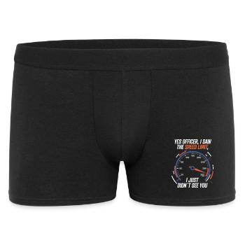 Yes Officer I Saw the Speed Limit – Car Racing - Männer Boxer Shorts - Schwarz - Vorne