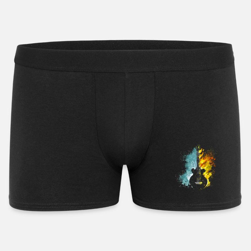 Gitarre Feuer Eis - Männer Boxer Shorts - Schwarz