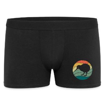 Oiseau néo-zélandais mignon Kiwi Rétro Vintage - Boxer Homme - noir - Devant