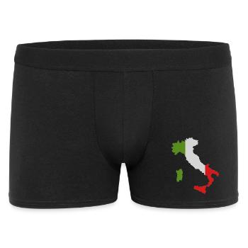 Map of Italy with flag - Men's Boxer Shorts - black - Front