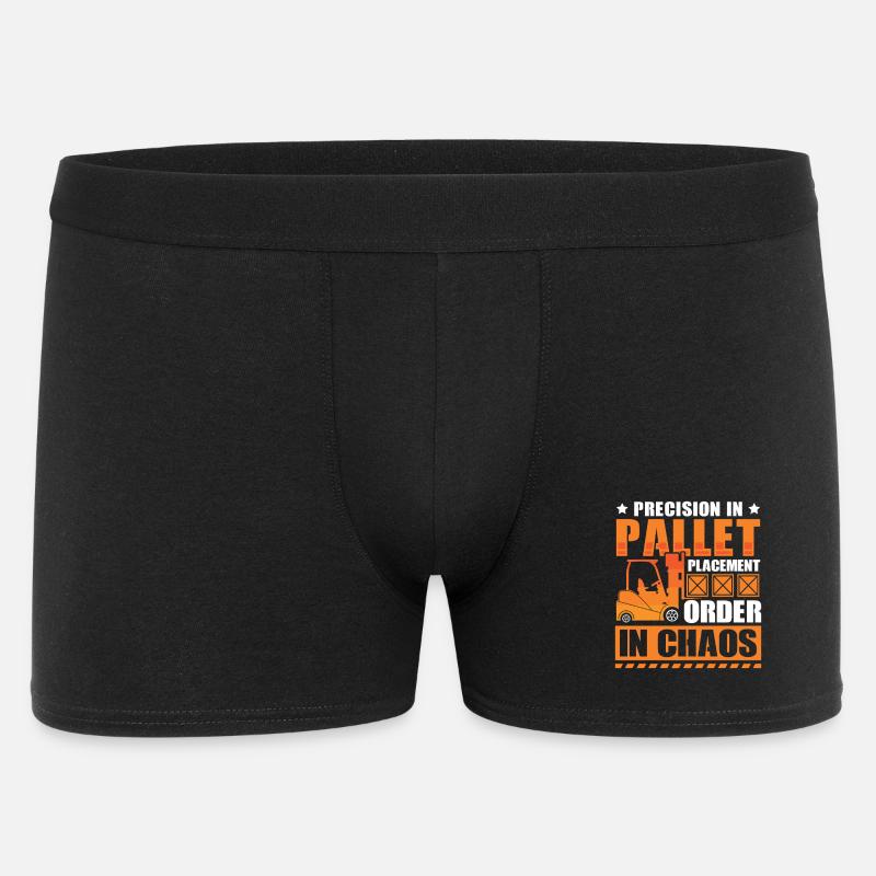 Staplerfahrer Englisch Spruch Stapler - Männer Boxer Shorts - Schwarz