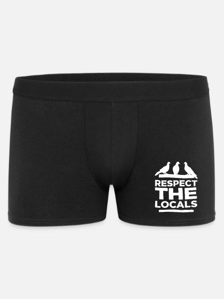 Respect the Locals - Pigeons - Men's Boxer Shorts - black