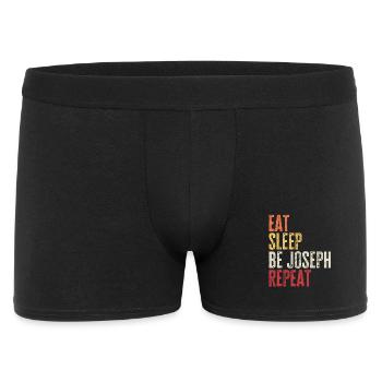 Iss, schlaf, sei Joseph, wiederhole Retro-Name - Männer Boxer Shorts - Schwarz - Vorne