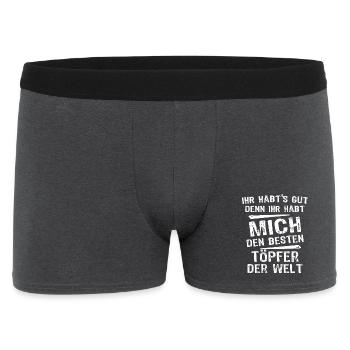 töpfer - Men's Boxer Shorts - charcoal grey - Front