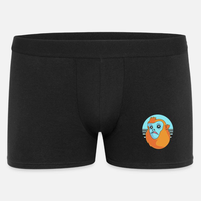 Stupsnasenaffe Affe Schimpanse - Männer Boxer Shorts - Schwarz