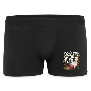Ne pleure pas pour la nourriture | Humour de l’écurie de chèvre - Boxer Homme - noir - Devant