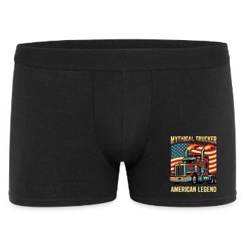 Camionneur Bigfoot, conducteur de semi-remorque américain - Boxer Homme - noir - Devant