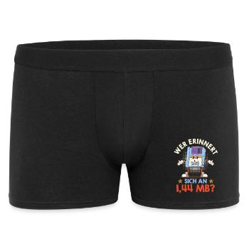 Computer WHO REMEMBERS 1.44 MB? FUNNY - Men's Boxer Shorts - black - Front
