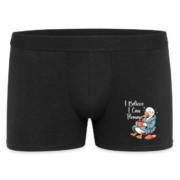 Humour Canard I Believe I Can Flemme - Boxer Homme - noir - Devant