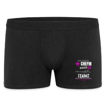 beste Chefin verrücktes Team Chefin geschenke - Männer Boxer Shorts - Schwarz - Vorne