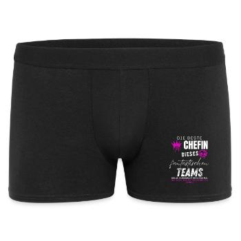 beste Chefin fantastisches Team Chefin geschenke - Männer Boxer Shorts - Schwarz - Vorne