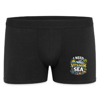 I Need Vitamin Sea | Cruise pun motif - Men's Boxer Shorts - black - Front