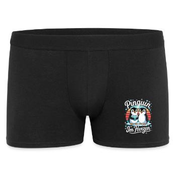 Penguin in the heart sweet penguin love for penguin - Men's Boxer Shorts - black - Front