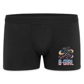 B-Girl Breakdance Streetstyle Retro Design - Men's Boxer Shorts - black - Front