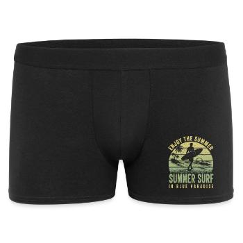 Enjoy the Summer Summer Surf In Blue Paradise - Men's Boxer Shorts - black - Front