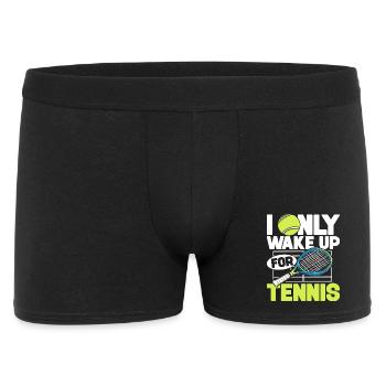 Je me réveille juste pour le tennis - Boxer Homme - noir - Devant