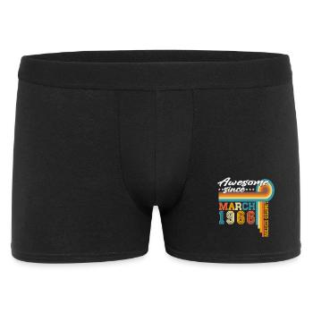 Mars 1966 Vintage Born Birthday Retro - Boxer Homme - noir - Devant